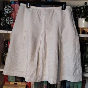 Adorable Talbot's white pleated skirt with embroidered eyelets. Size 10P